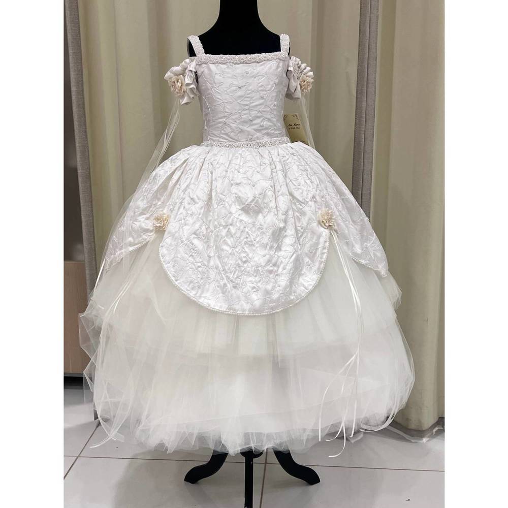 NEW PICCOLO BACIO girl's esmeralda communion dress in white